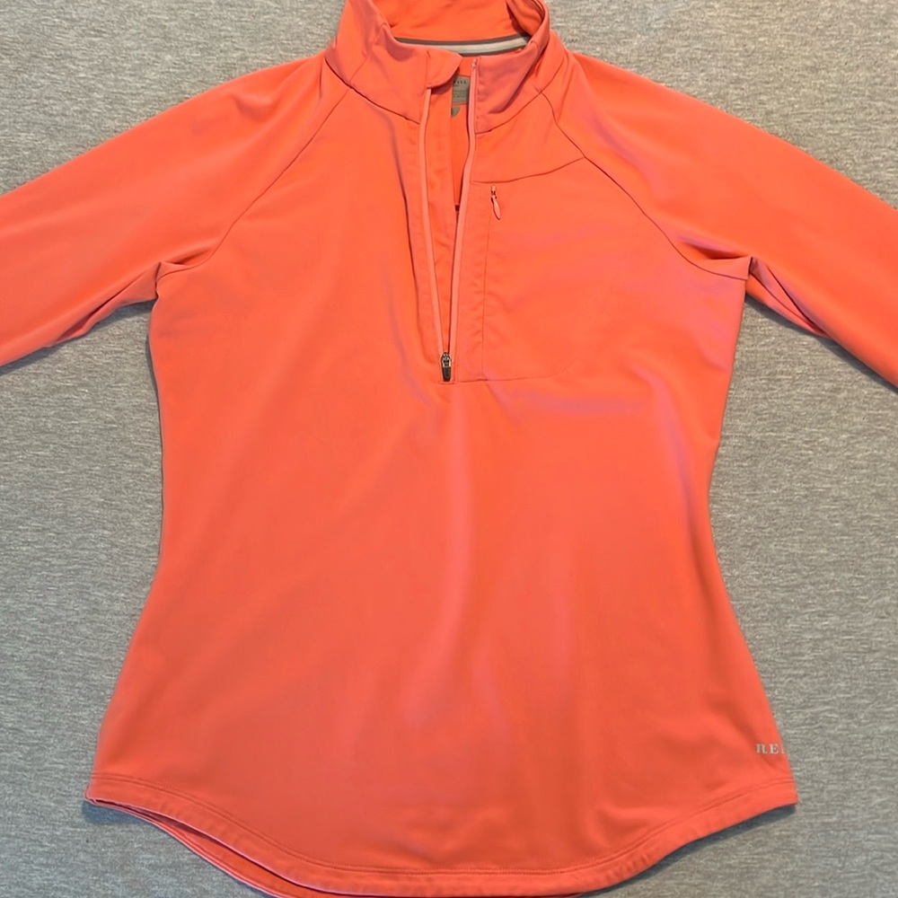 REI 1/4 Zip Runners Pullover-Pink Salmon